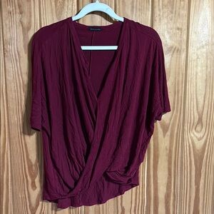 Sweet Claire Women's Burgundy Top Size L